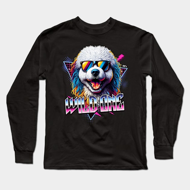 Wild One Puli Dog Long Sleeve T-Shirt by Miami Neon Designs